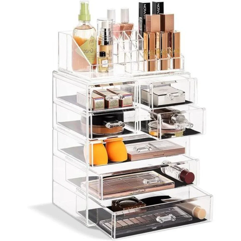 Clear Cosmetic Makeup Organizer - Make Up & Jewelry Storage, Case & Display